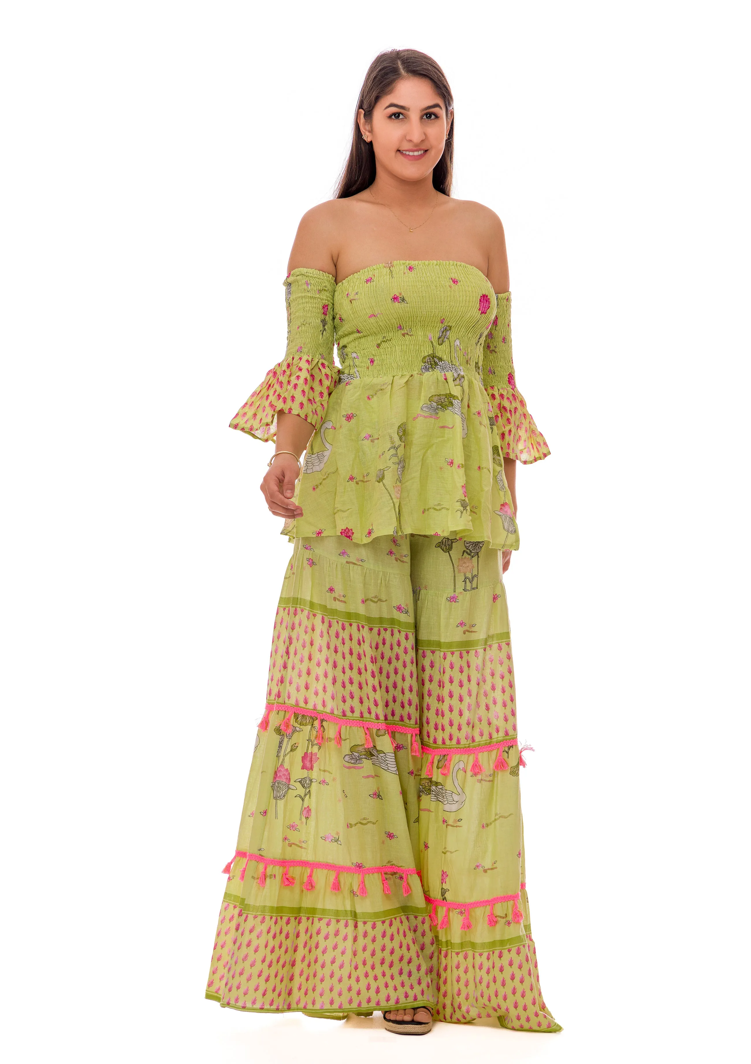 1119  boho pant and top set