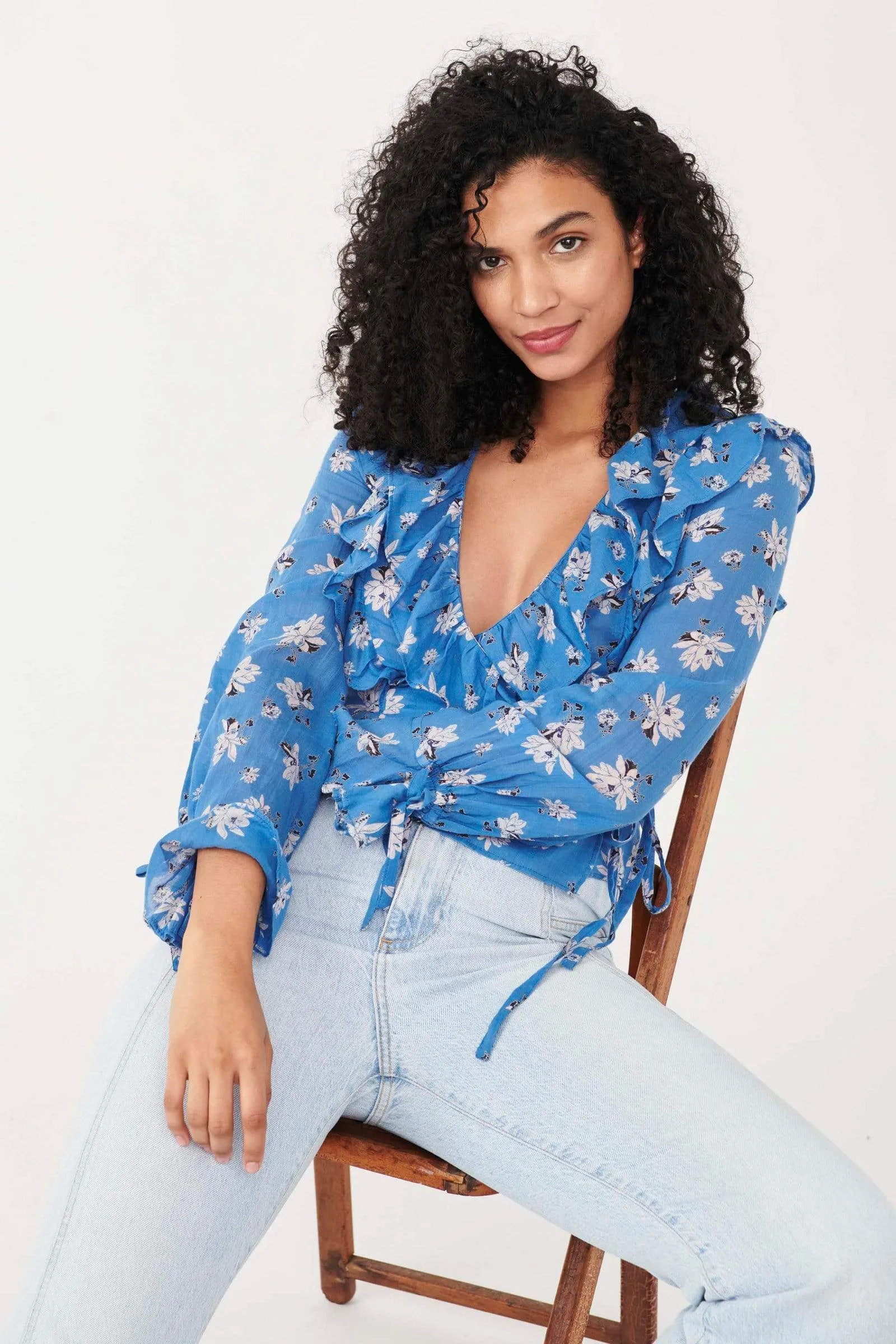 Amanda Ruffle Top Cool Combo