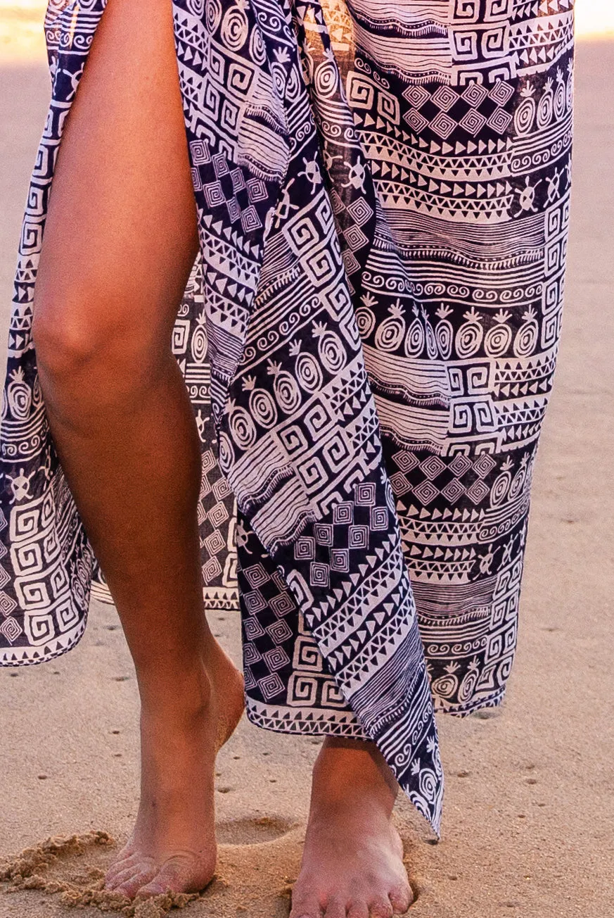 Arawak Printed Cotton Sarong Pareo