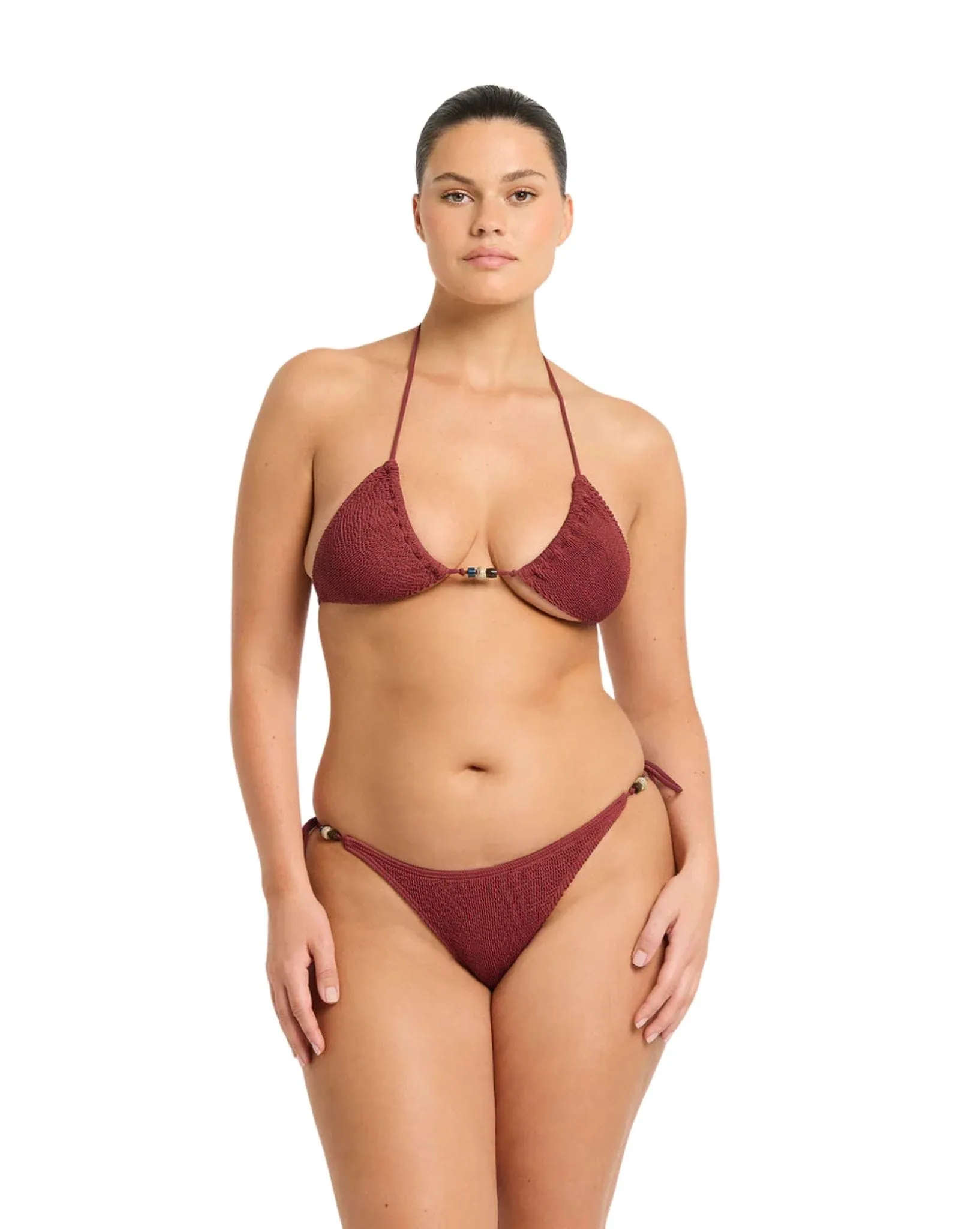 Beaded Ingrid Triangle  Bikini