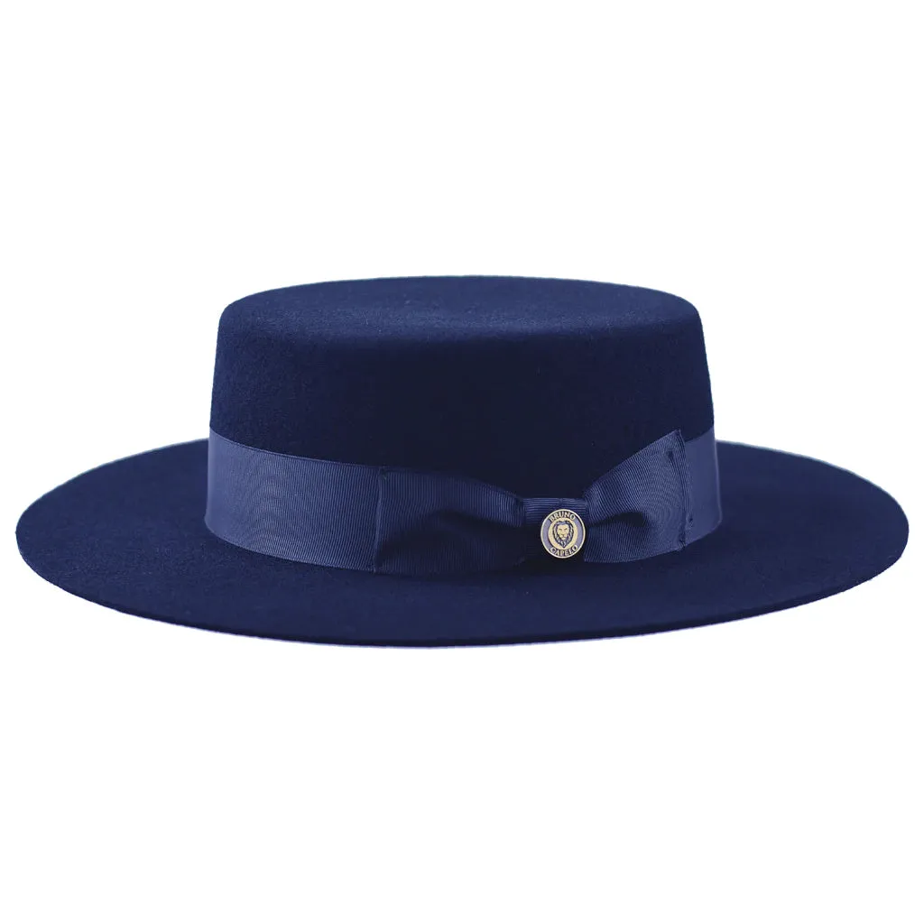 Bruno Capelo Zayden Wide Brim Wool Boater (Gaucho)