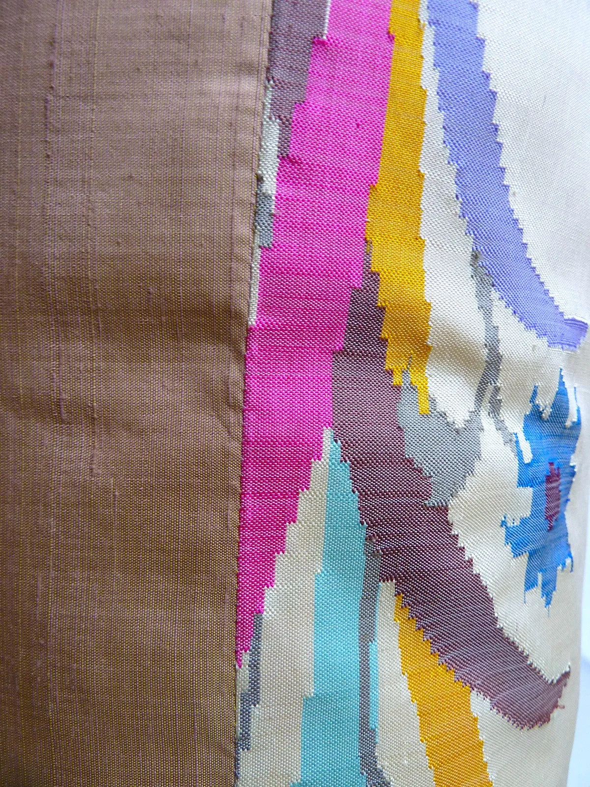 Burmese King Size Square Pillows Beige Pineapple