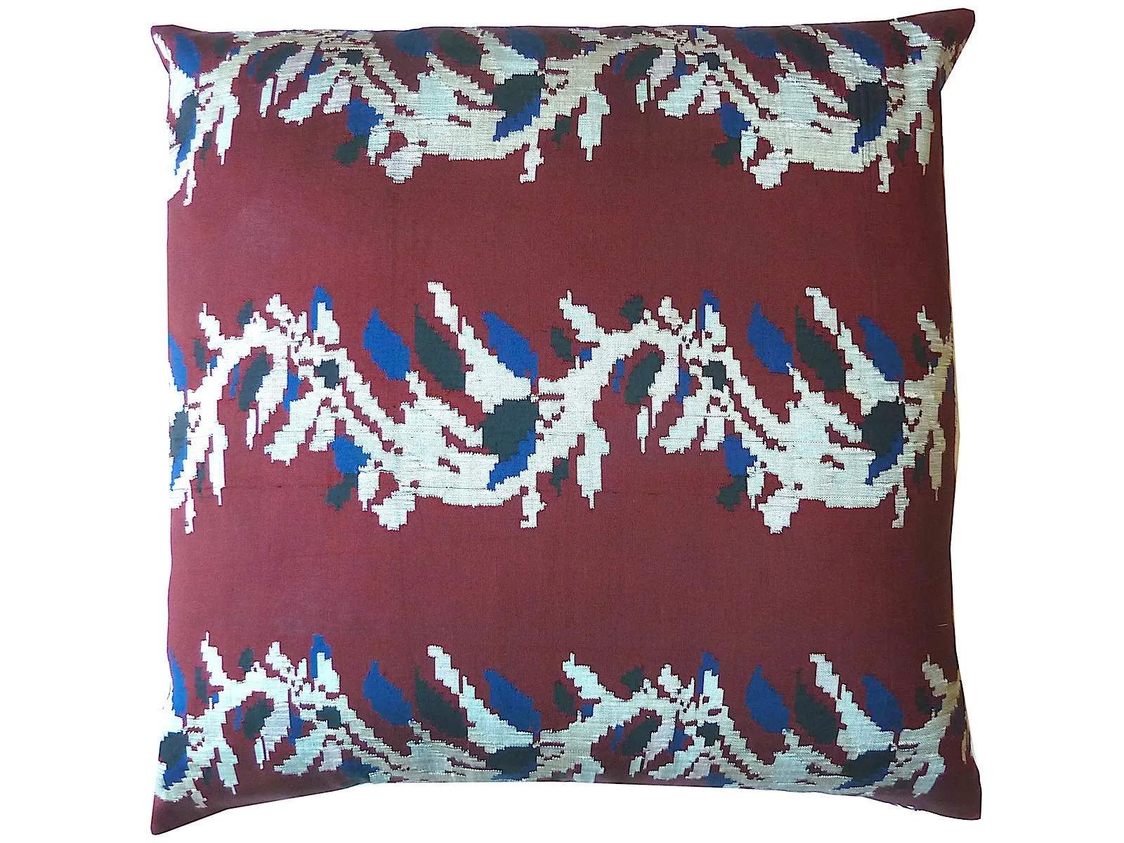Burmese Silk Pillow Burgundy