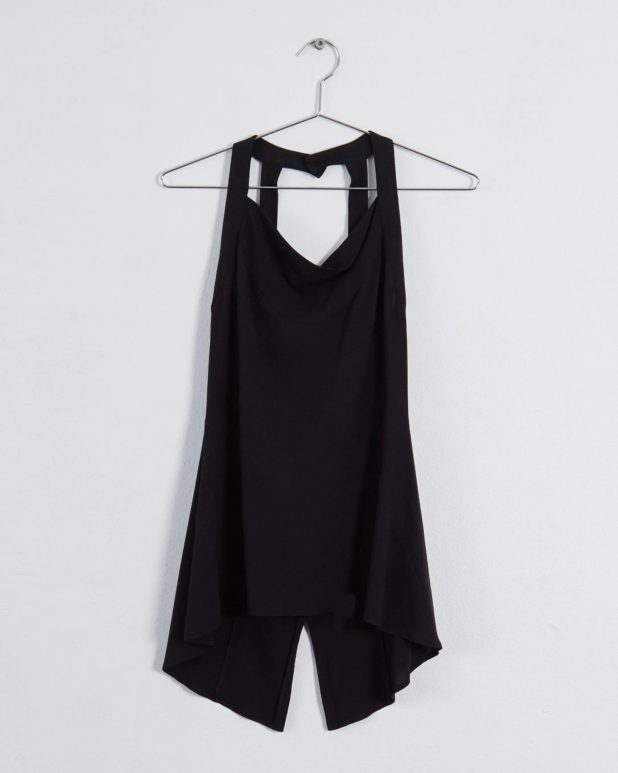 Chanel silk halter top, black, 8
