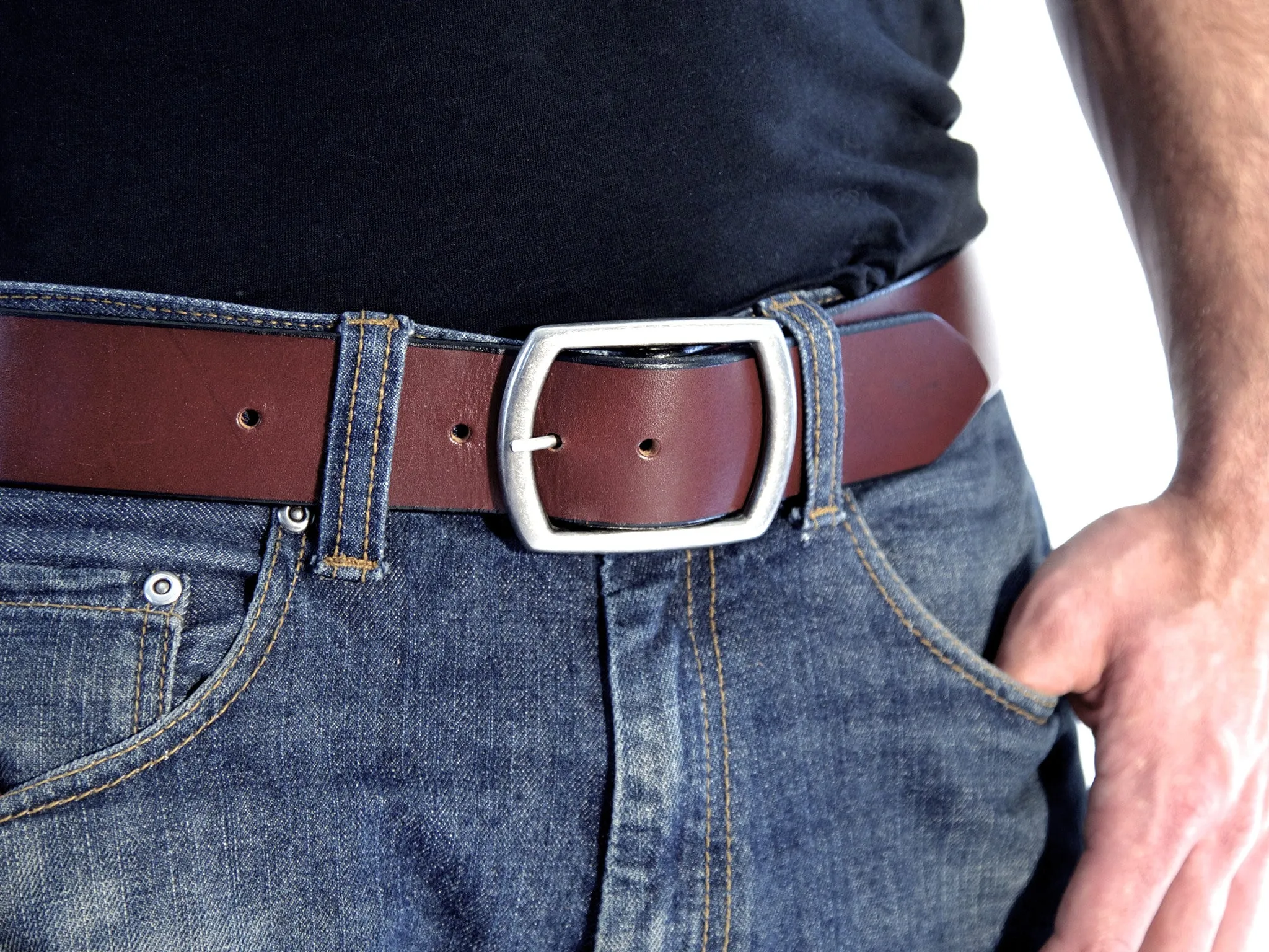 Cognac Latigo Wide Leather Belt