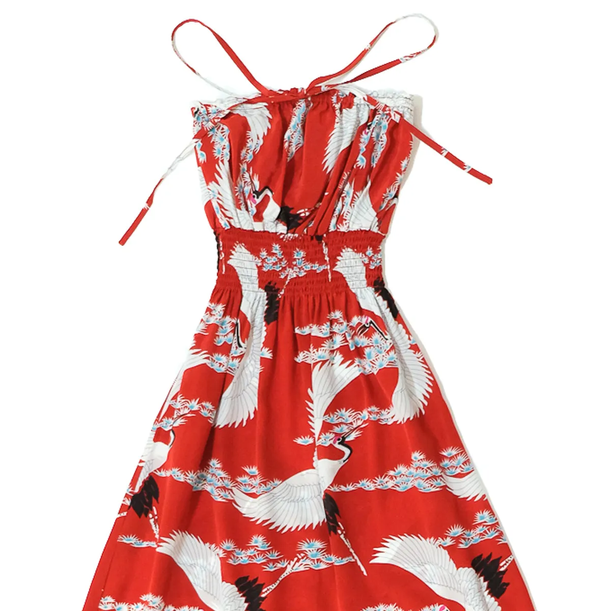 Crane (Long Halter Dress) - Red