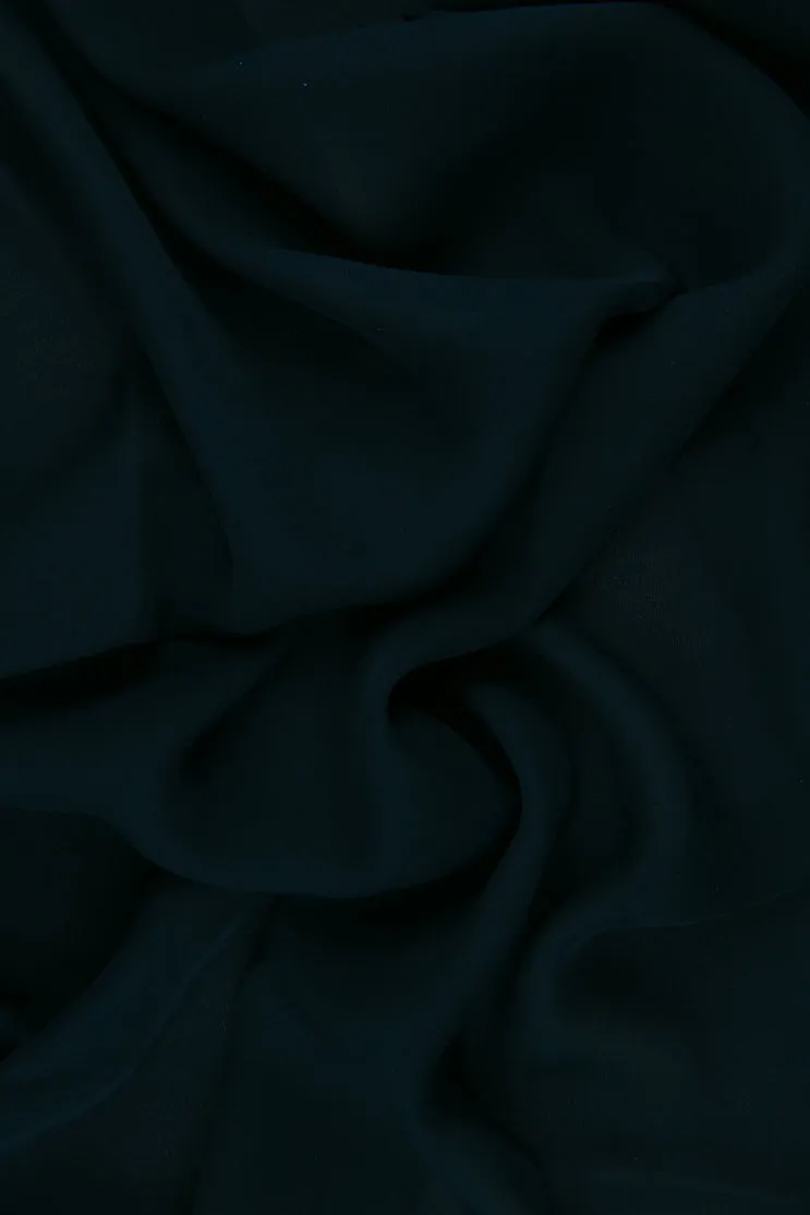 Dark Navy Silk Double Georgette Fabric
