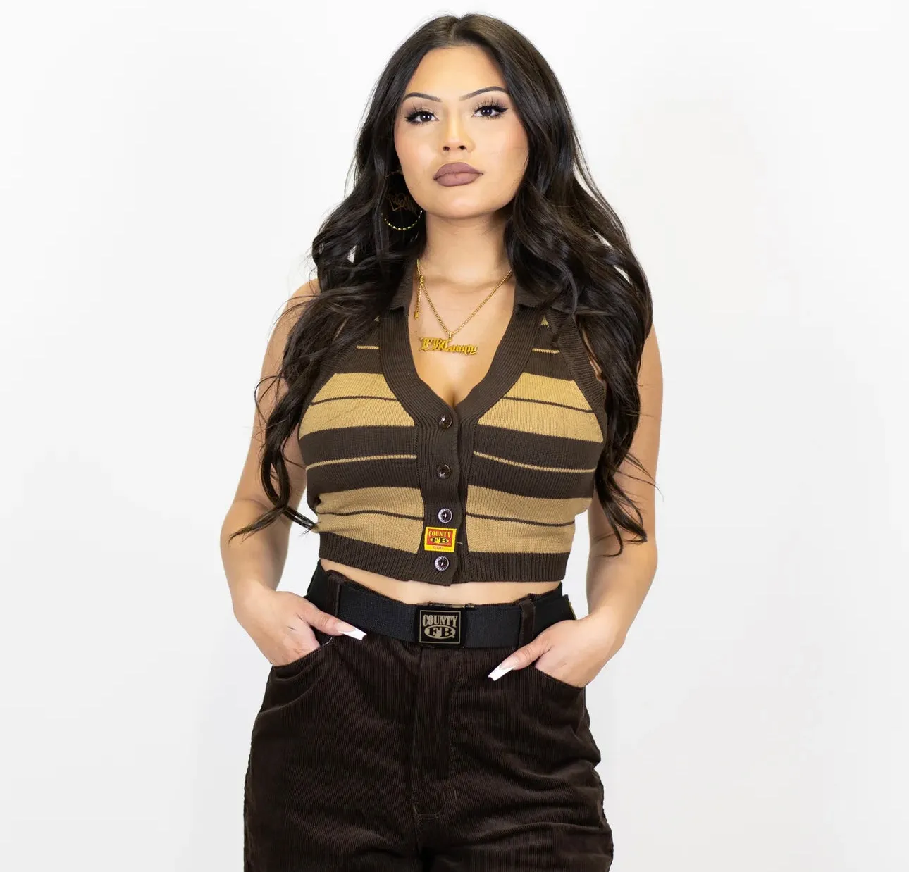 FB County Collared Halter Tops