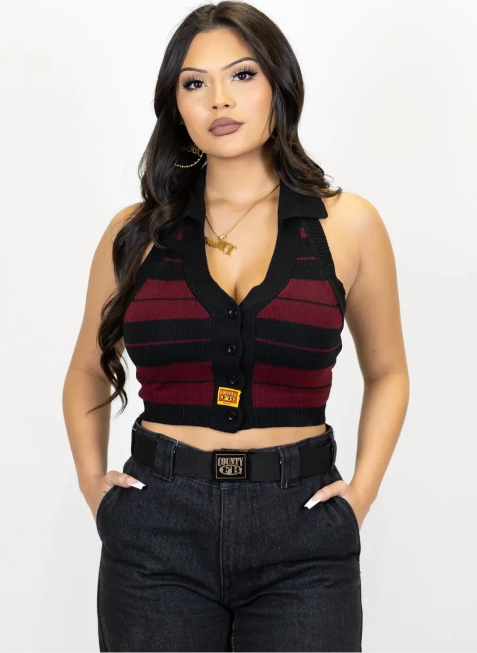FB County Collared Halter Tops