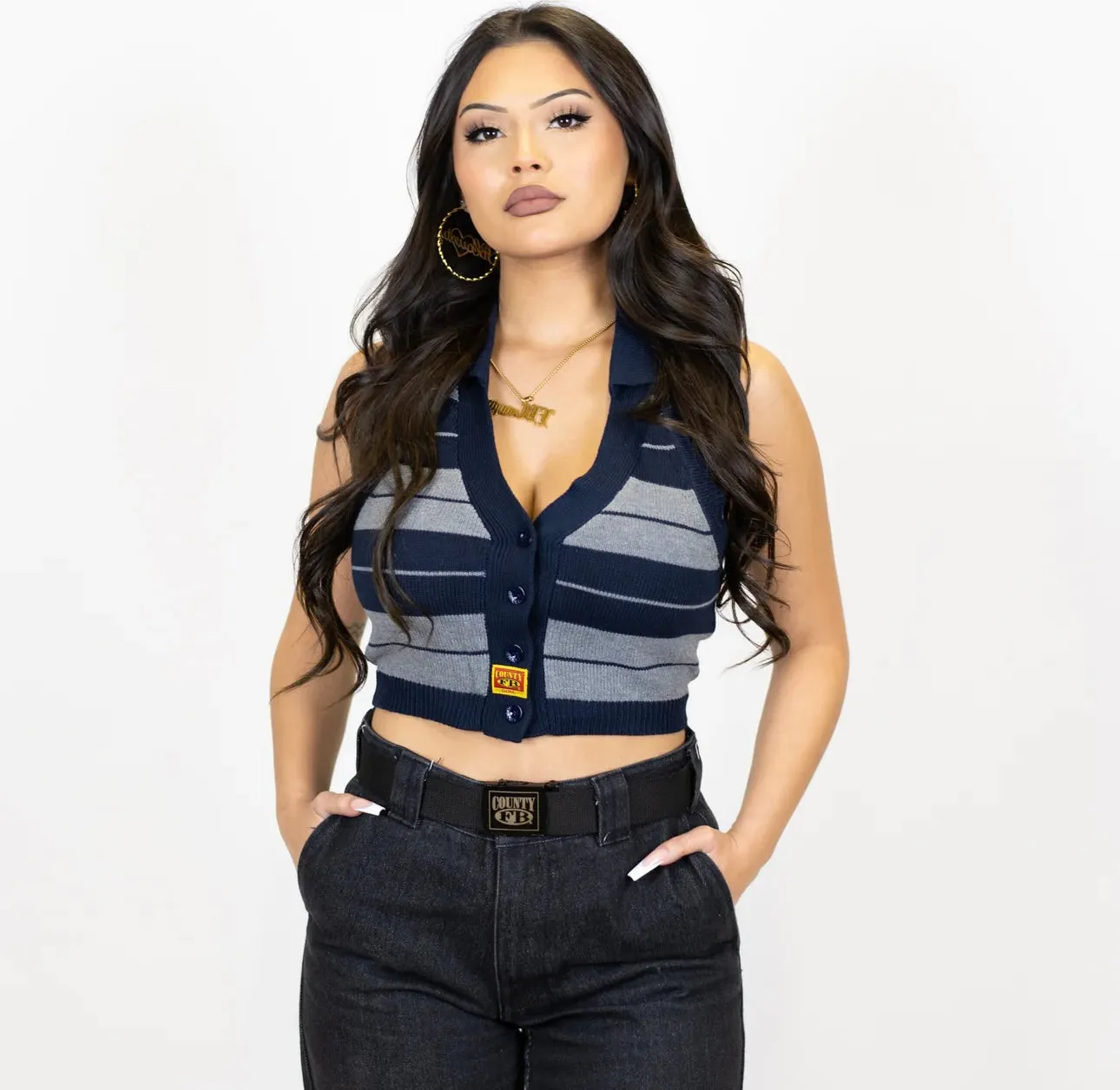 FB County Collared Halter Tops