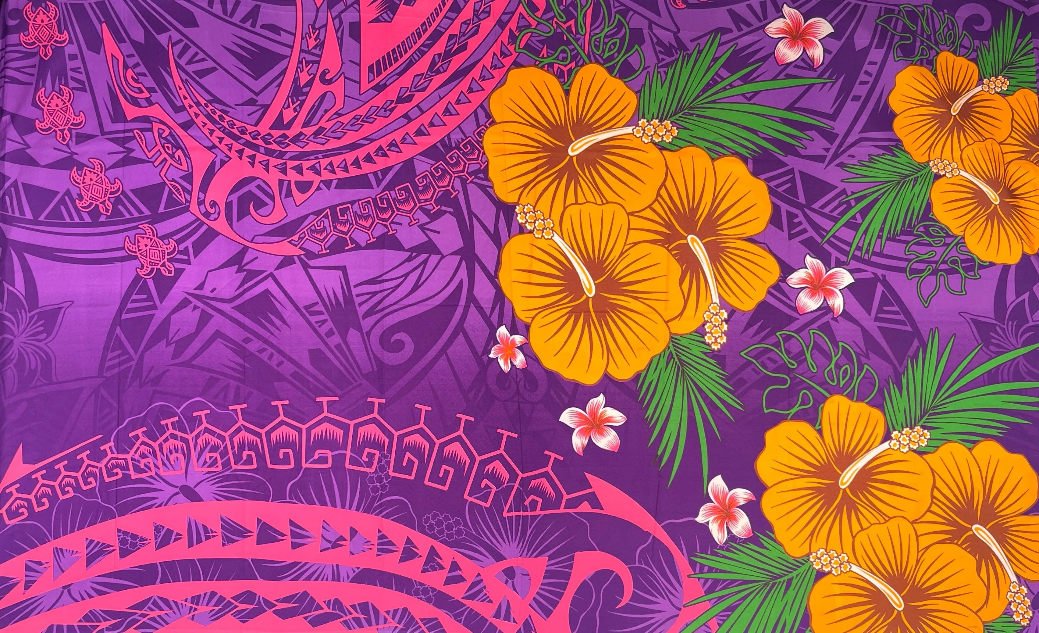 Fiji Hibiscus Cluster Sarong