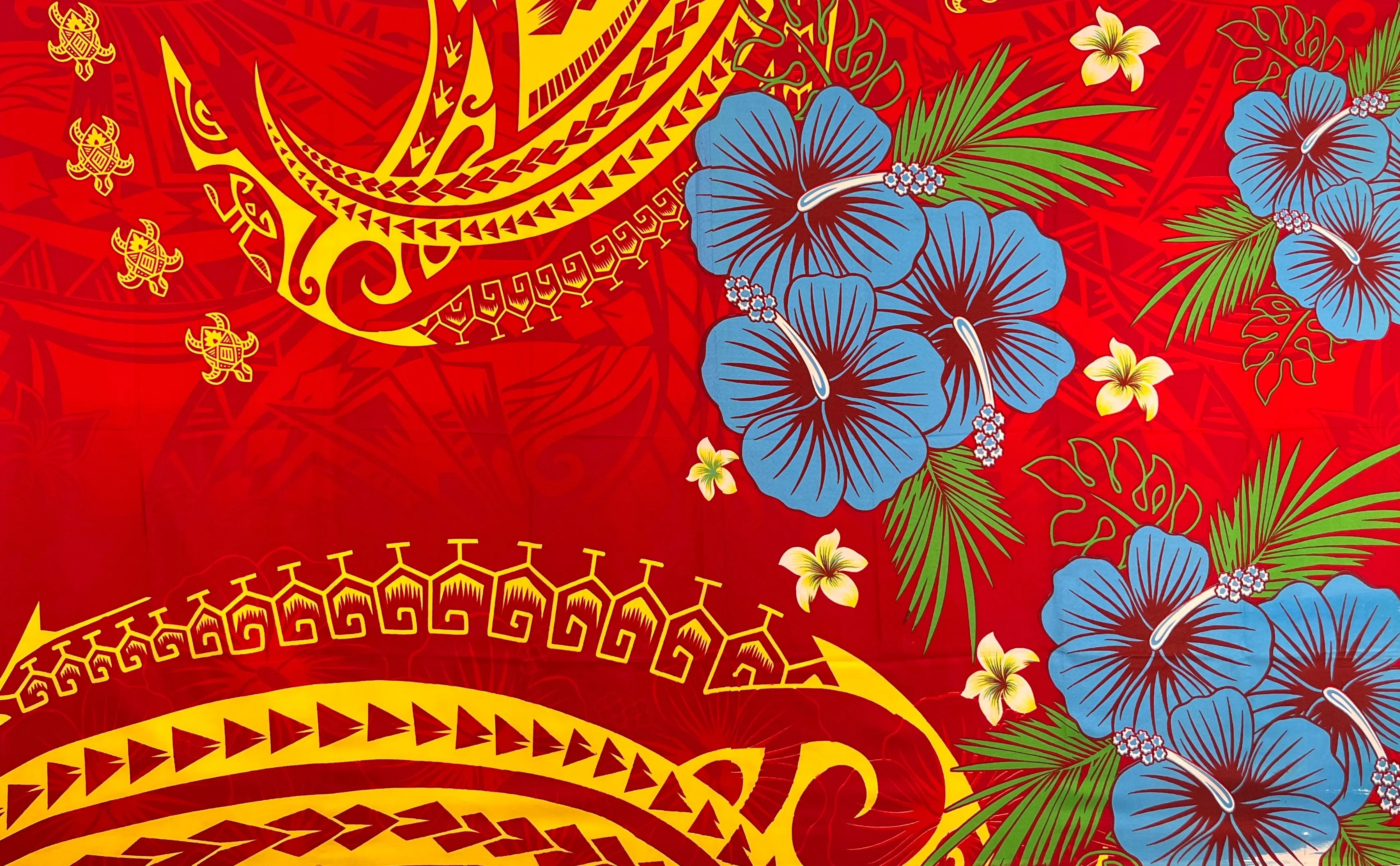 Fiji Hibiscus Cluster Sarong