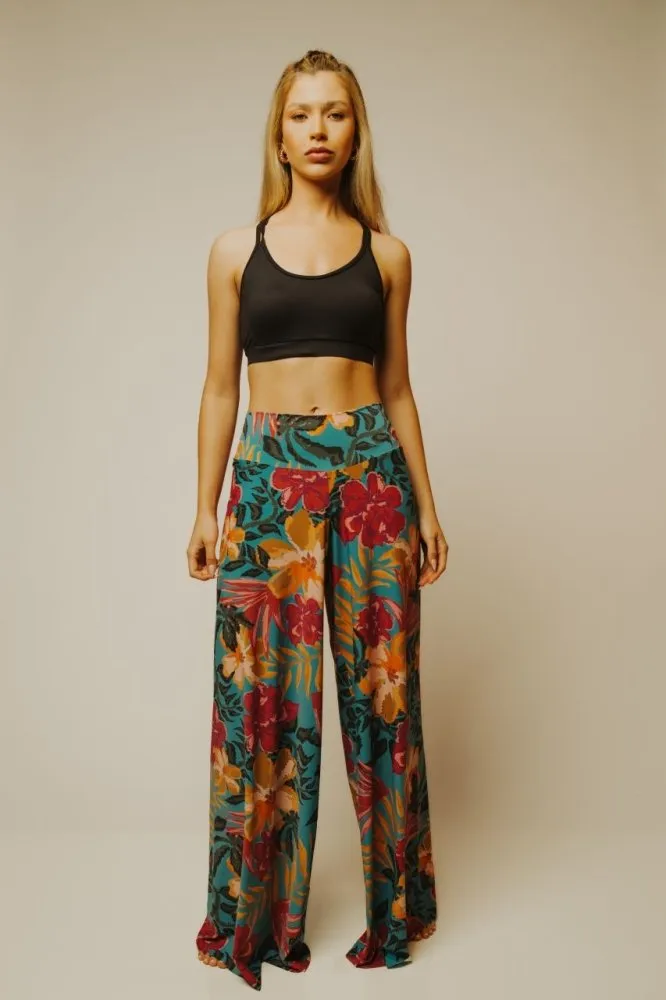 Fluity Luxe Palazzo Pants - AWAKEA