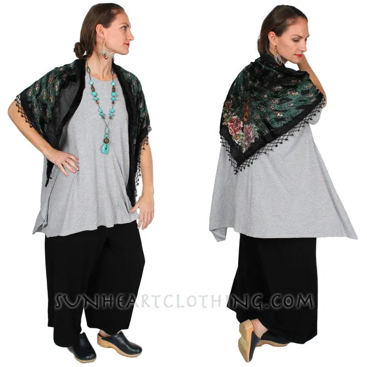 HeartString Wide Leg Palazzo Pants Boho Resort Wear 2x-5x