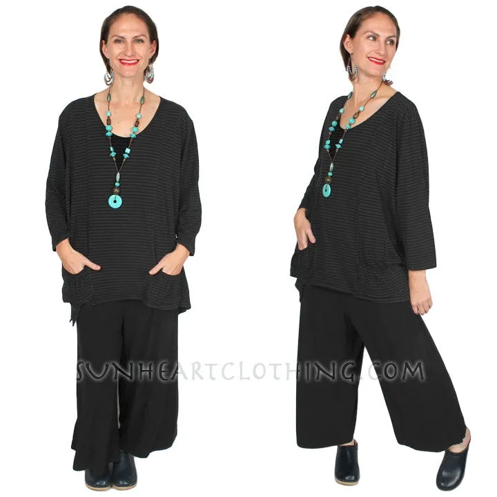 HeartString Wide Leg Palazzo Pants Boho Resort Wear 2x-5x