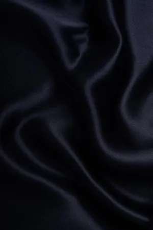 Midnight Navy Stretch Charmeuse Fabric