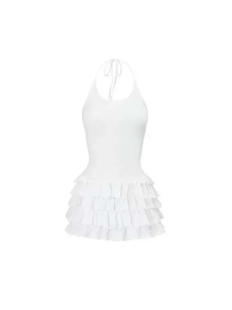 Multilayer Cake Halter Neck Suspender Dress【s0000009139】