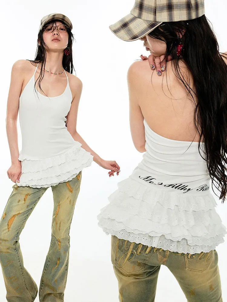 Multilayer Cake Halter Neck Suspender Dress【s0000009139】