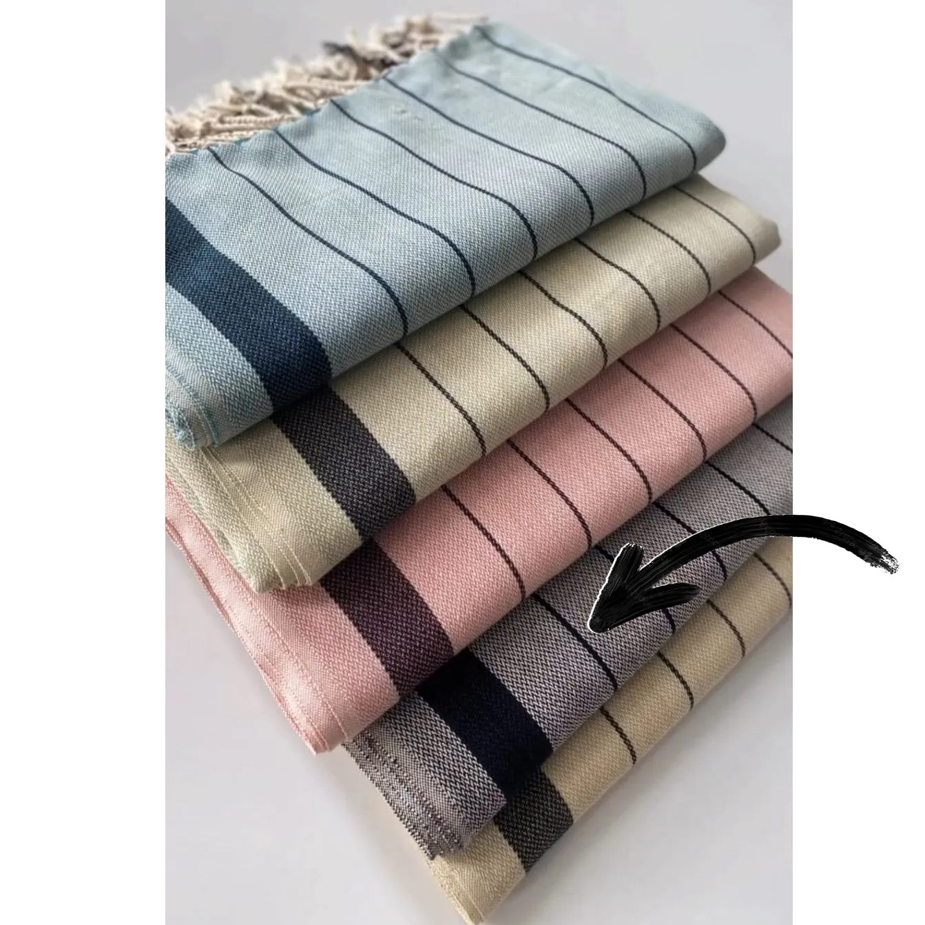 Natural Cotton Hand Woven Turkish Towel Pestemal