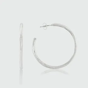 Olivera Sterling Silver Large Hoop Earrings