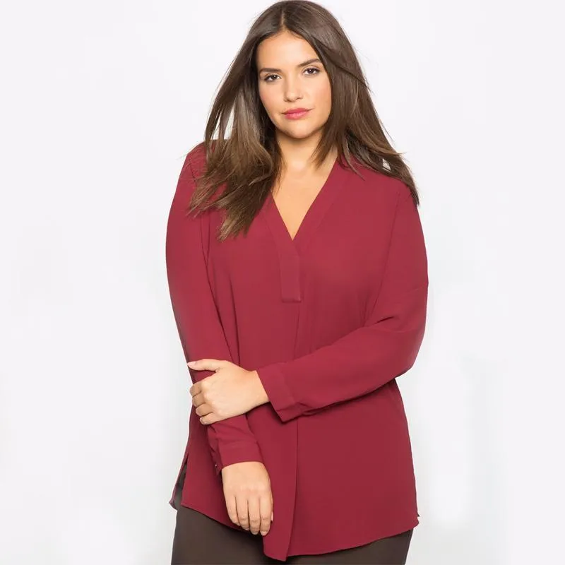 Plus Size - Beautiful Women slimming Chiffon Blouse (US 14-26W)