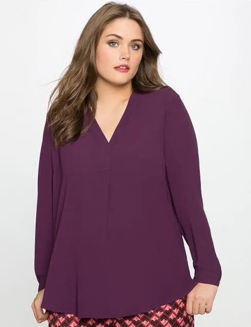 Plus Size - Beautiful Women slimming Chiffon Blouse (US 14-26W)