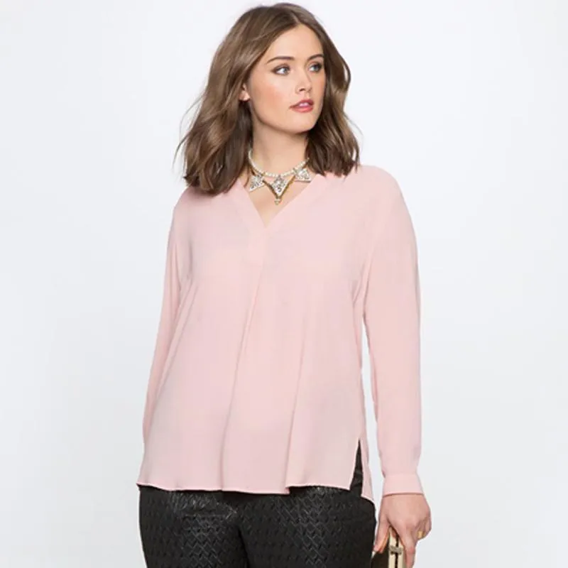 Plus Size - Beautiful Women slimming Chiffon Blouse (US 14-26W)
