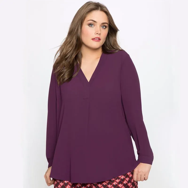 Plus Size - Beautiful Women slimming Chiffon Blouse (US 14-26W)