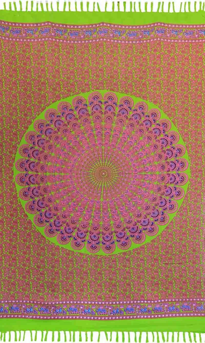 Rayon Sarong Peacock Lime