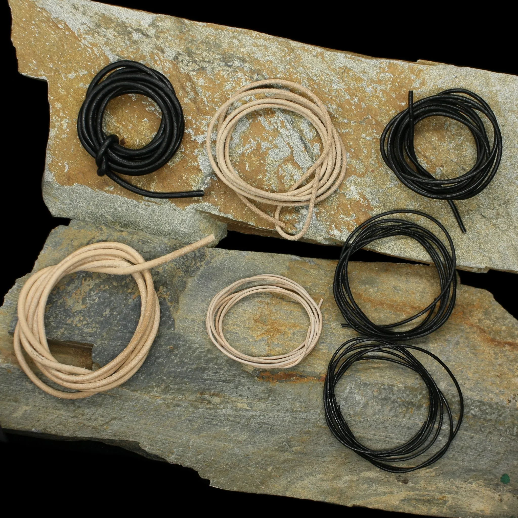 Round Leather Thong / Leather Cord Lengths - PER METRE