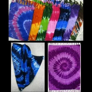 Spiral Nebula Tie-Dye Sarongs