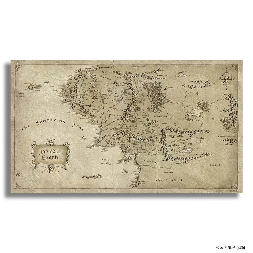 The Great Map of Middle-earth - Wooden Jigsaw Puzzle