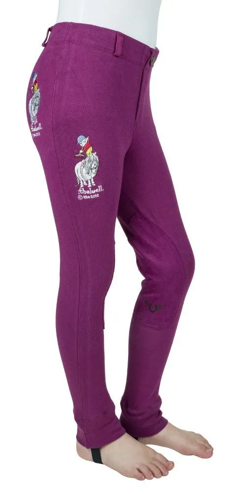 TuffRider Children's Thelwell Sweep Embroidered Pull-On Knee Patch Jods