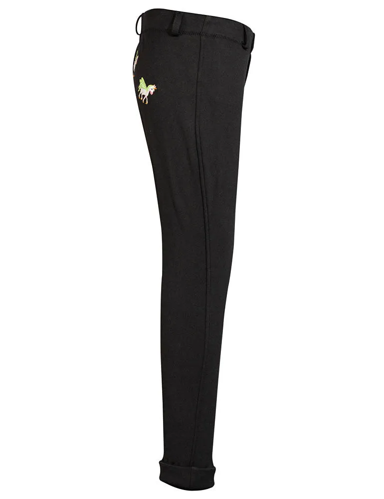 TuffRider Children's Unicorn Unifleece Pull-On Knee Patch Winter Jodhpurs