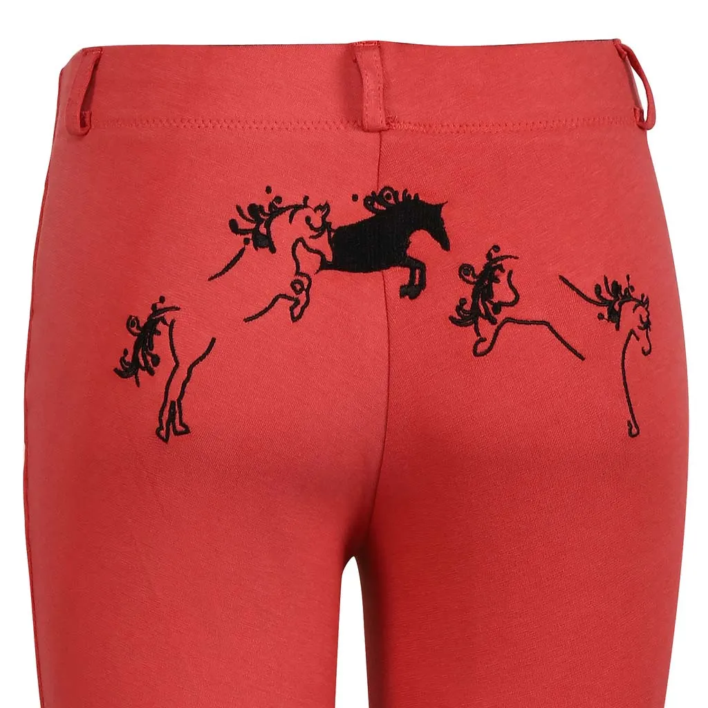 TuffRider Children's Whimsical Horse Embroidered Pull-On Jodhpurs