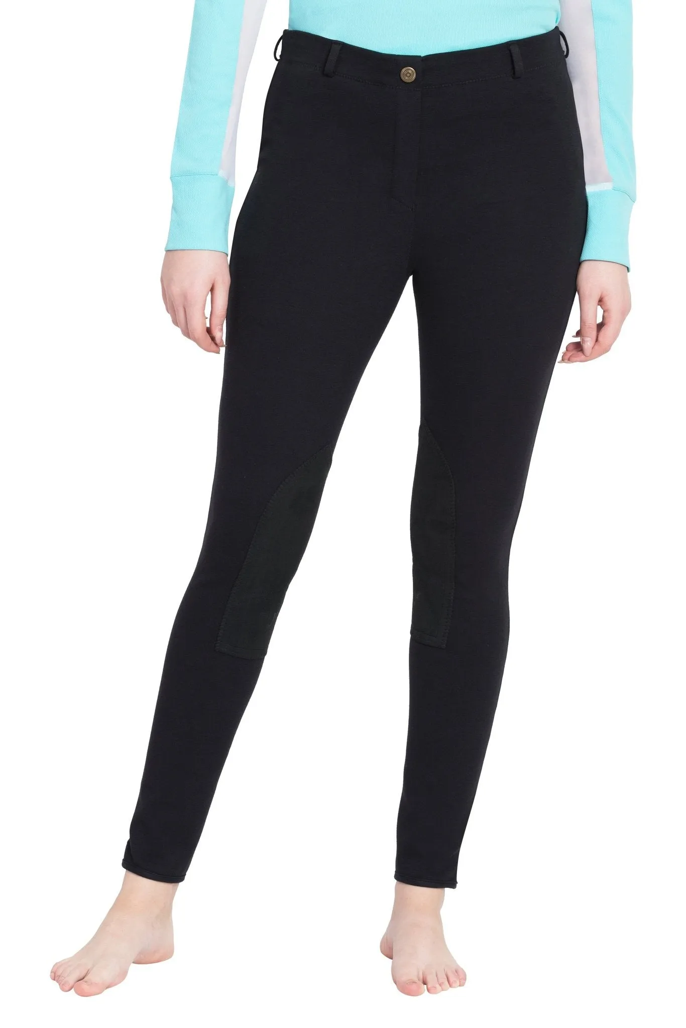 TuffRider Ladies Cotton Pull-On Knee Patch Plus Breeches