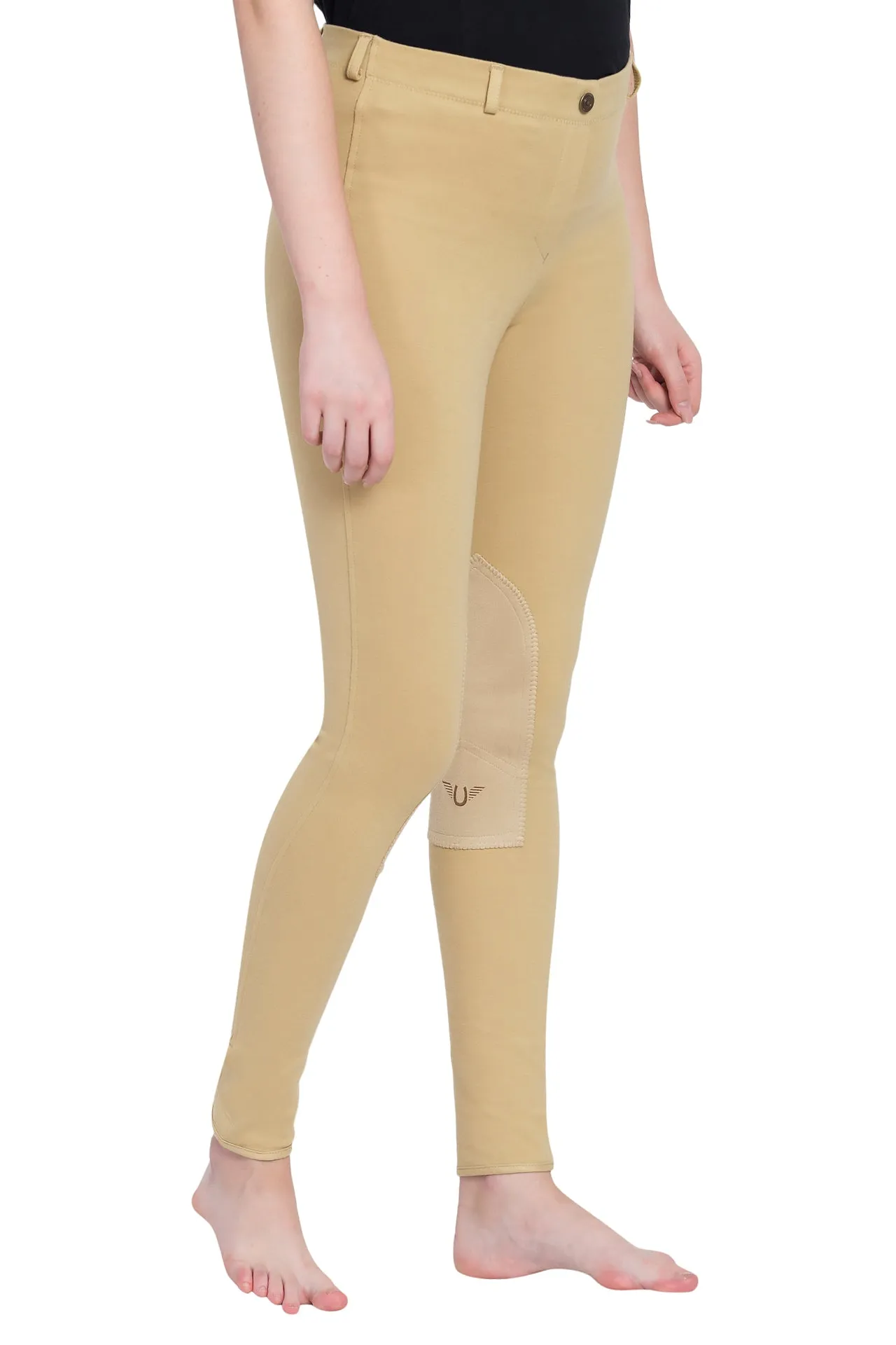 TuffRider Ladies Cotton Pull-On Knee Patch Plus Breeches