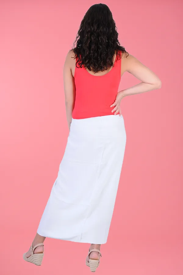 VGS095 - PLAIN RAYON SARONG - WHITE