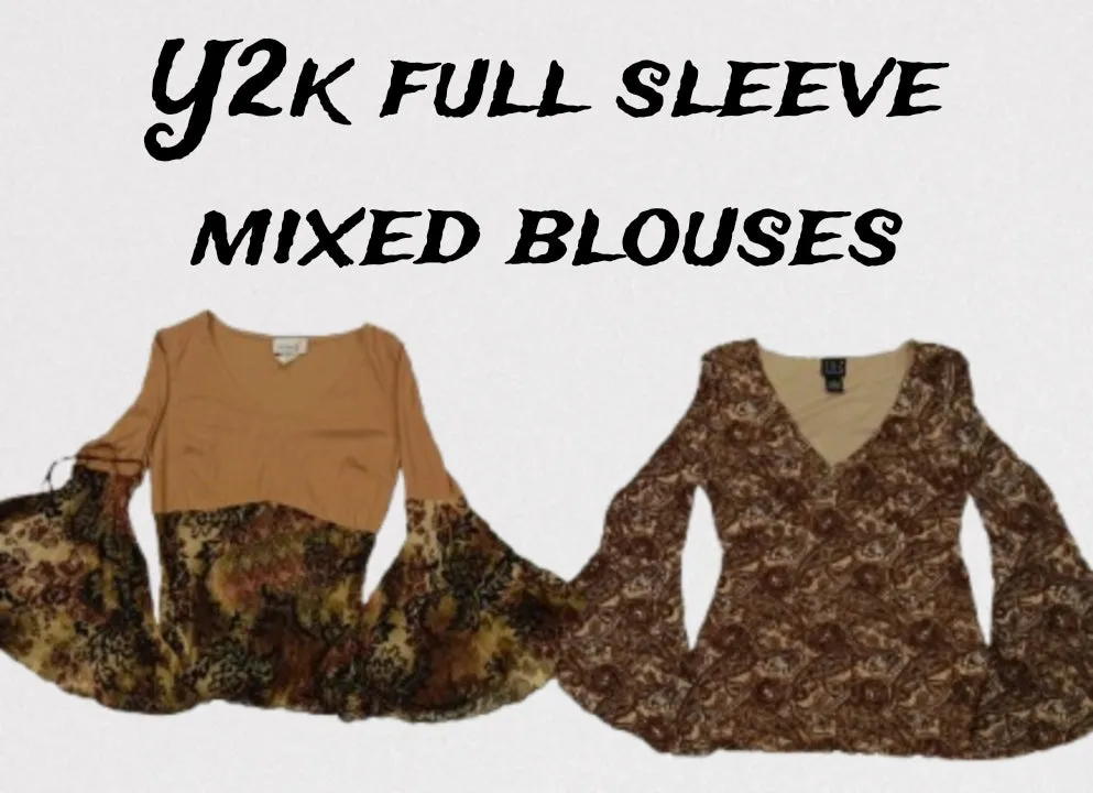Y2k full sleeve mixed blouses